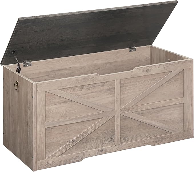 CHOEZON Storage Chest, 39.4" Wooden Storage Trunk, Retro Storage Bench by Choezon