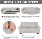 Peryiter 3 Pcs Couch and Loveseat Covers Set Sofa Cover - Image 3