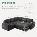 HONBAY Modular Sectional Sleeper Sofa - Image 2