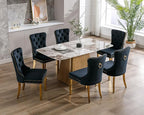 KCC Velvet Dining Chairs Set of 4, Upholstered High-end Tufted Dining Chair - Image 8