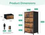 AODK Dresser for Bedroom with 4 Storage Drawers, Small Dressers Chest of - Image 3
