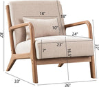 INZOY Mid Century Modern Accent Chair - Image 2
