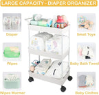 Volnamal Baby Diaper Caddy, Plastic Movable Cart - Image 6