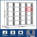 Mavivegue 20 Cube Book Shelf, Storage Organizer, Large DIY Bookcase, Metal Cube - Image 2