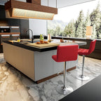 Homall Bar Stools Modern PU Leather Adjustable Swivel Barstools, Armless - Image 2