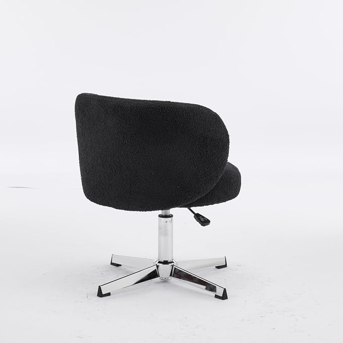 VINGLI Cute Small Swivel Desk Chair Comfy no Wheels, Ergonomic Low-Back Lumbar - Image 9