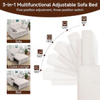 Loveseat Sofa Bed, 3-in-1 Convertible Sleeper Sofa, Chenille Fabric Pull Out - Image 4