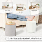 PINPLUS Round Storage Ottoman Boucle Ottoman - Image 7