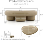 24/7 Shop at Home Kavren Modern 37-inch 3-Piece Oval Glossy Low Profile Coffee - Image 2