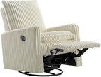 Oxford Baby Uptown Upholstered Glider Recliner Rocking Chair 360° Swivel - Image 7