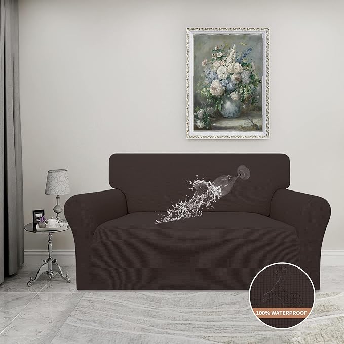 Easy-Going 100% Waterproof Loveseat Couch Cover Stretch Jacquard Sofa Cover | - Image 2