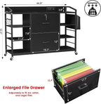 45" File Cabinet for Home Office, Mobile Office Storage Cabinet - Image 2