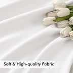 MIULEE Pure White Back Tab Blackout Curtains 52x90 Inch Long 2 Panels Set | Rod - Image 6