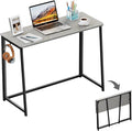 WOHOMO Folding Desk, Small Writing Desk 39.4", Space-Saving Foldable Laptop by WOHOMO