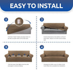 Stretch Oversized Couch Covers for Sofa Slipcover, Camel | 1-Piece Washable - Image 4