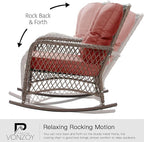 Patio Furniture Set 3 Pieces, Rocking Bistro Set - Image 3