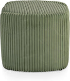 Furniture of America Lennox Modern Chenille 25-inch Round Storage Ottoman - Image 15