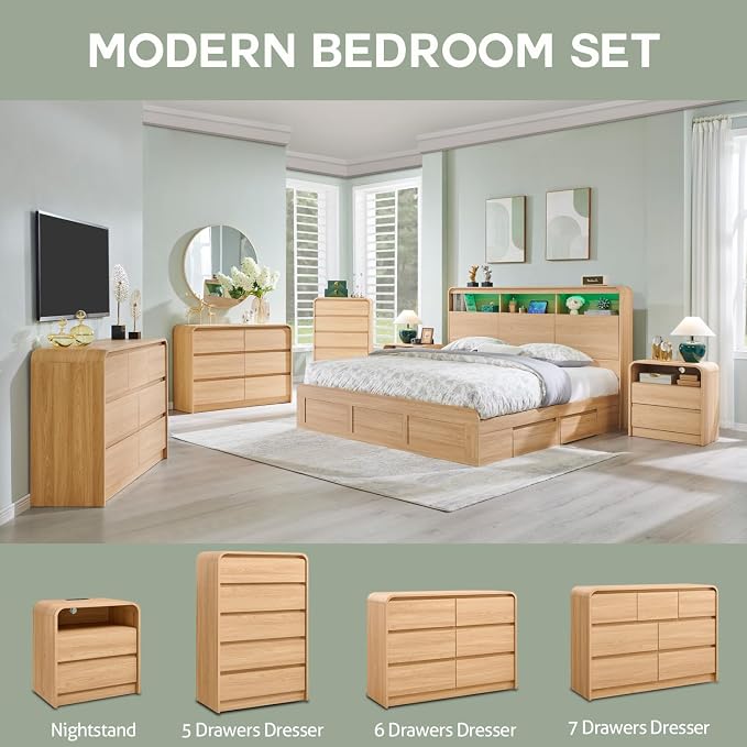 Aitjunz Modern 6 Drawers Dresser - Image 6