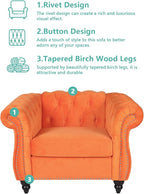 QHITTY 2 Piece Living Room Set, Sectional Chesterfield Sofa Chair Contemporary - Image 3