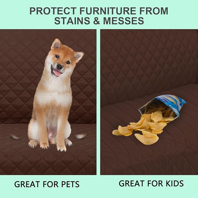 Reversible Couch Cover for 3 Cushion, Pet Friendly Water Repellent Couch Sofa - Image 3
