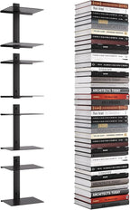 Invisible Floating Bookshelf for Wall, 8 Tier Vertical Spine Book Tower Wall by ART-GIFTREE