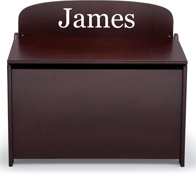 Delta Children Personalized MySize Deluxe Toy Box, Dark Chocolate by DeltaChildren