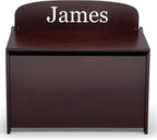 Delta Children Personalized MySize Deluxe Toy Box, Dark Chocolate by DeltaChildren