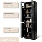 TUSY 85.5" Modern Tall Bookcase - Image 5