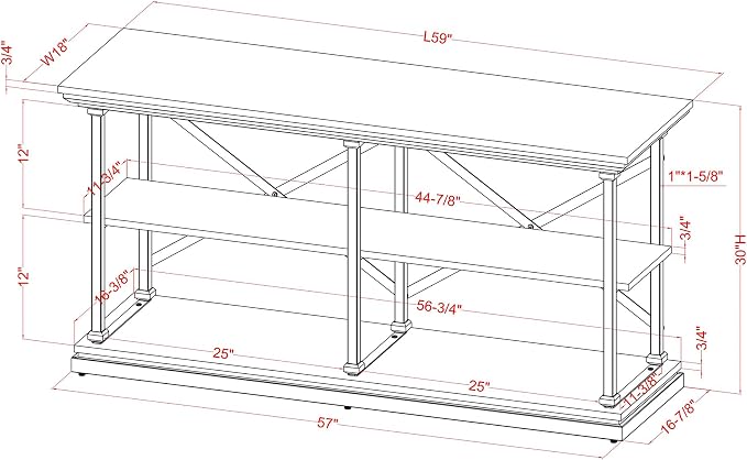 24/7 Shop at Home Ambridge Transitional Multi-Storage Wood 3-Piece Coffee Table - Image 3
