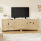 47.2" W Storage Cabinet with 3 Drawers, Fluted Buffet Cabinet with Storage - Image 8