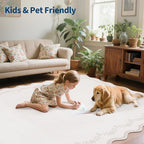 GarveeHome Round Rugs 4ft Scalloped Washable Small Circle Rug - Image 7