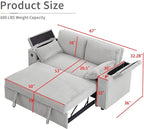 hansones 68.11" ​Corduroy Sleeper Chair Bed - Image 2