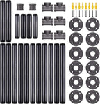 42'' x 28'' Industrial Pipe Table Legs Set, Iron-Cast Finish Piping - Image 4