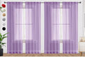 SpaceDresser Lavender Sheer Curtains 4 Panels Rod Pocket Semi-Sheer Curtain 108 by SpaceDresser