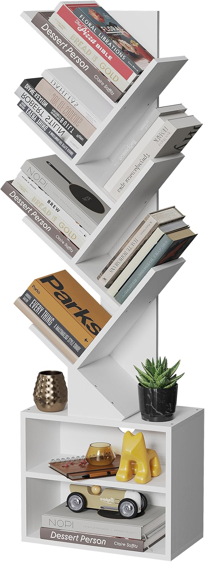 SUNMORY 6 Tier Tree Bookshelf, Tall Bookcase by SUNMORY