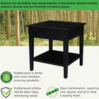 International Concepts Spencer Black Wood End Table - Image 4