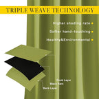 NICETOWN Fresh Green Room Darkening Curtains 102 inch Length, Grommet Energy - Image 3