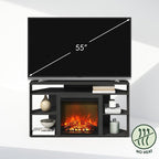 Furinno Jensen Fireplace TV Stand, NO Heat Decorative Electric Fireplace Corner - Image 6