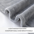 Grey Fleece Plush Throw Blanket 90"x90"for Couch Sofa Fuzzy Cozy Flannel | - Image 5
