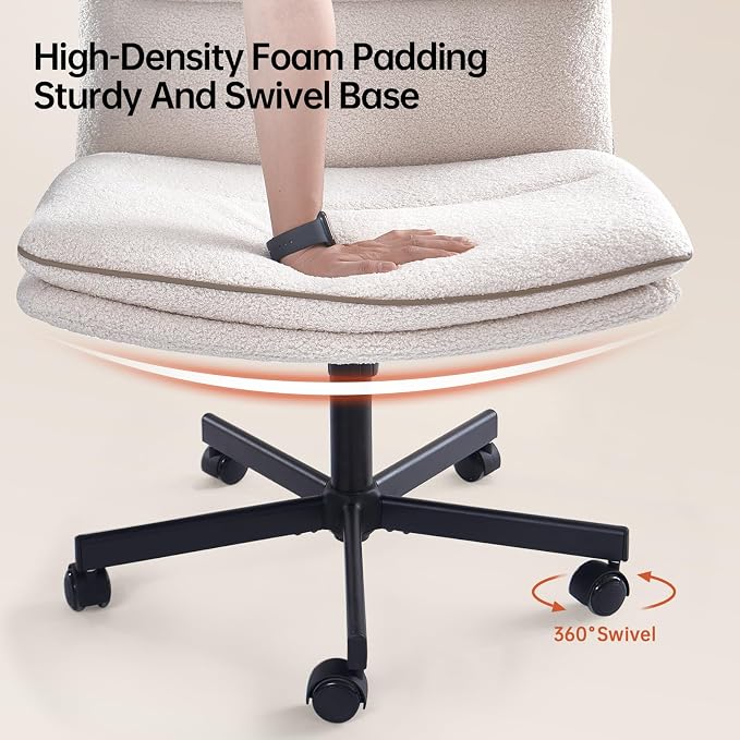 EMIAH Armless Office Desk Chair - Image 9