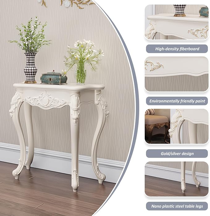 Vintage Entryway Table, Antique Wood Console Table - Image 4