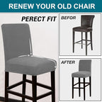 Turquoize Stretch Bar Stool Cover Counter Stool Pub Chair Slipcover - Image 5