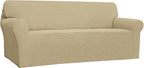 Easy-Going Stretch 4 Seater Oversized Sofa Couch Cover Beige | 1-Piece Extra by Easy-Going