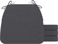 AAAAAcessories D-Shaped Chair Cushions, Machine-Washable Cover, Dark Grey by AAAAAcessories