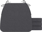 AAAAAcessories D-Shaped Chair Cushions, Machine-Washable Cover, Dark Grey by AAAAAcessories
