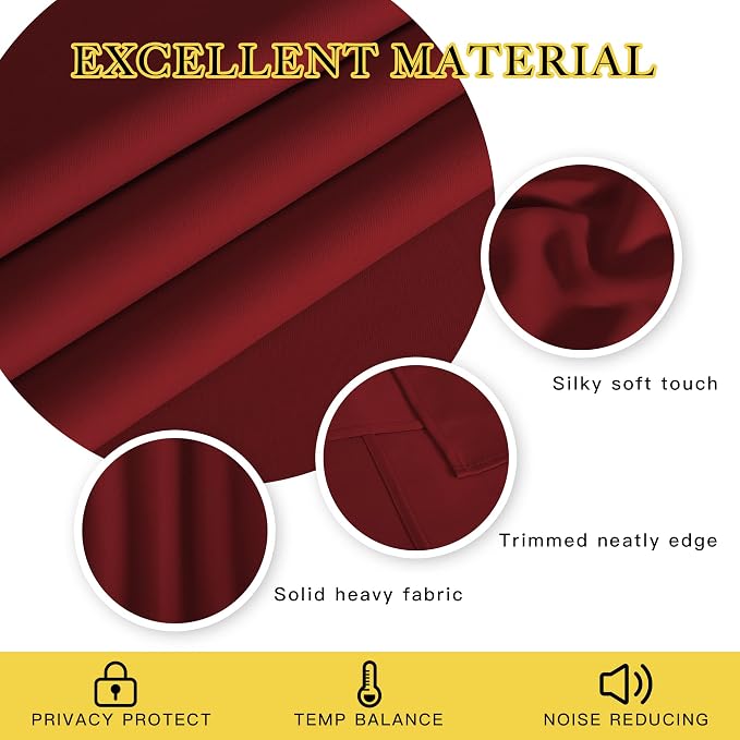 NICETOWN Room Darkening Short Curtain 54 inches Long - Image 2