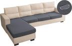 Water Repellent L Shaped Couch Covers 4 Pieces Sofa Seat Cushion Slipcovers by TOPYUMH