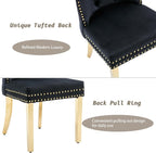 KCC Velvet Dining Chairs Set of 4, Upholstered High-end Tufted Dining Chair - Image 5
