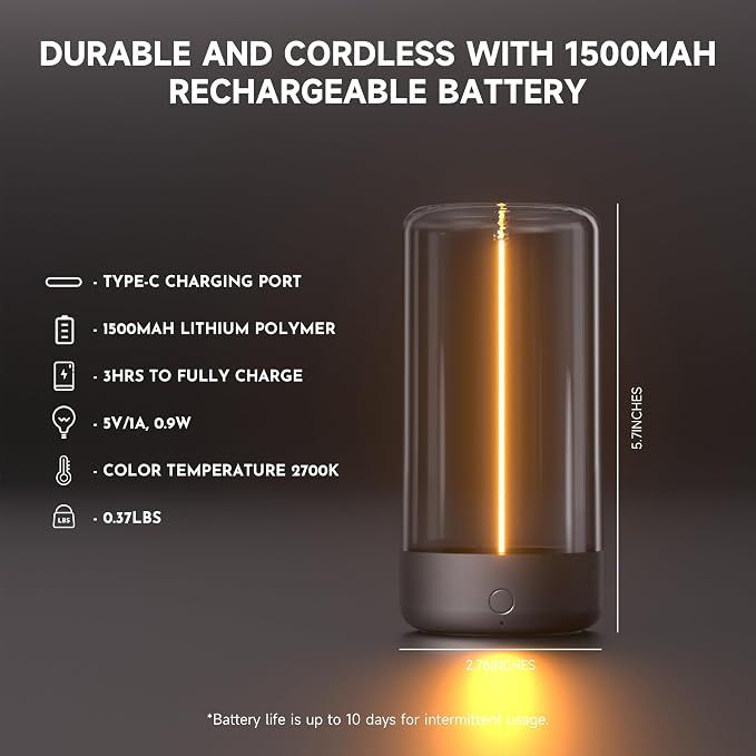 AUGE LIGHT Mini Minimalist Table Lamp Cordless Lamp Rechargeable Table Lamp - Image 7