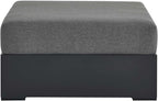 Modway Tahoe Aluminum Ottoman in Gray Charcoal - Image 4